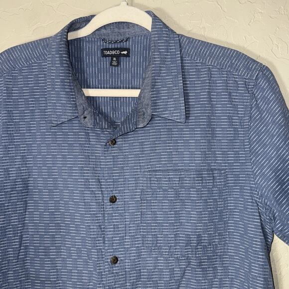 Toad & co Harris Short Sleeve Shirt button front pocket shirt men’s size XL. - Picture 3 of 9